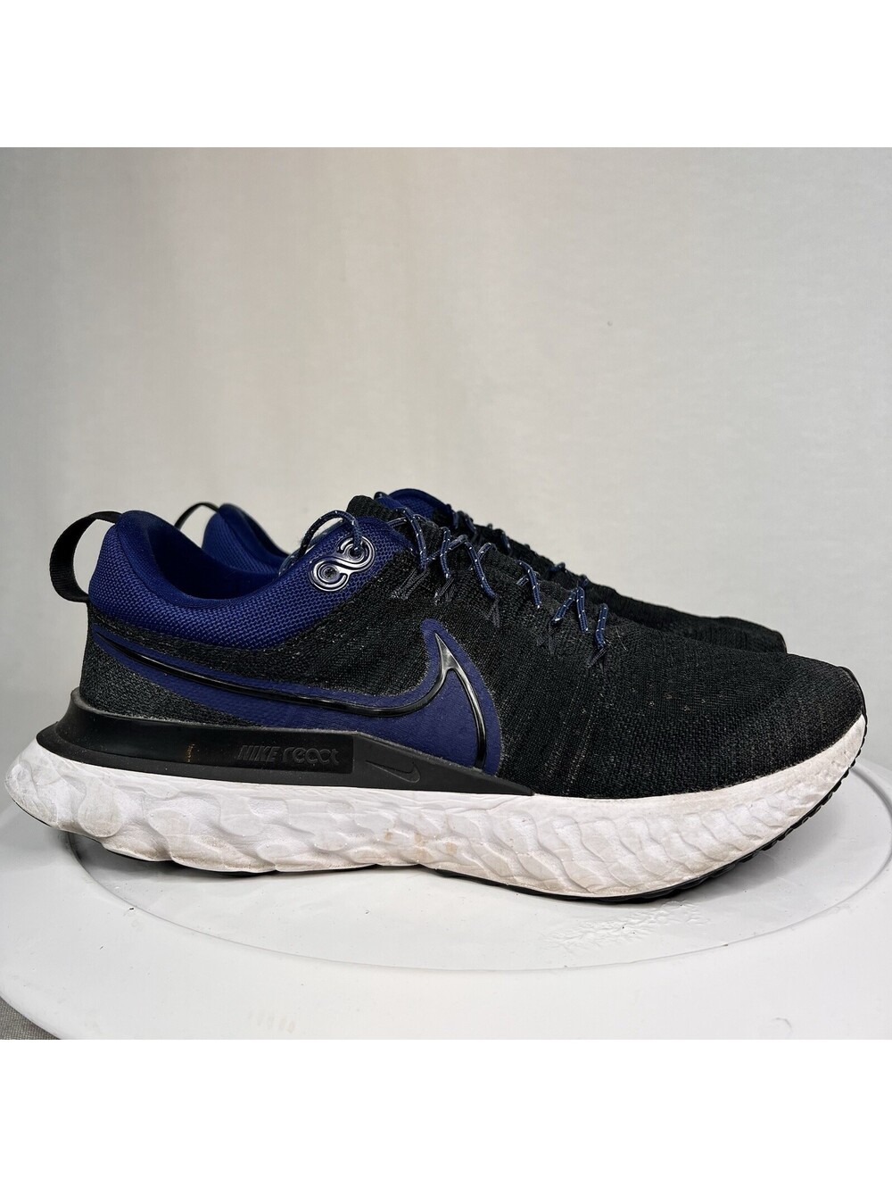 Nike React Infinity Run Flyknit 2 Thunder Blue / Black CT2357-401 Sz 9.5